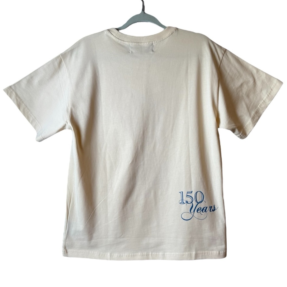 Homme + Femme. Cream Kentucky Derby T-Shirt. Size Small. Unisex. - Picture 6 of 7